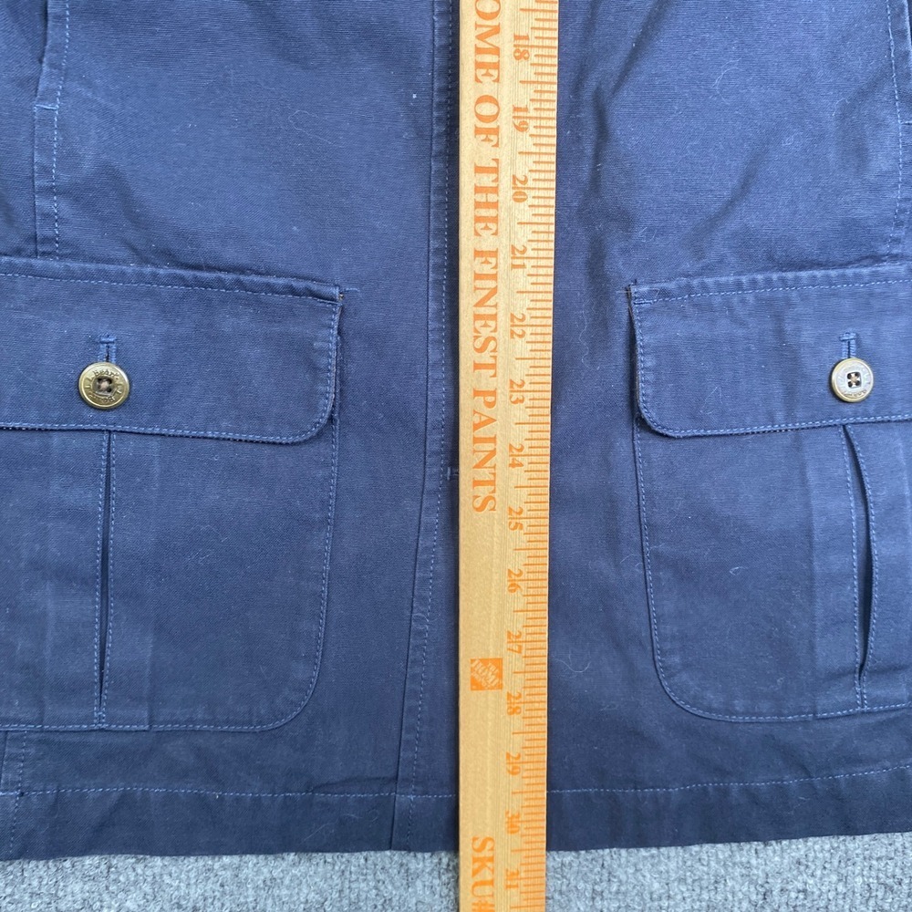 VTG LL Bean Barn Jacket Navy Blue Corduroy Trim Field Coat Womens Medium Chore - Picture 5 of 6